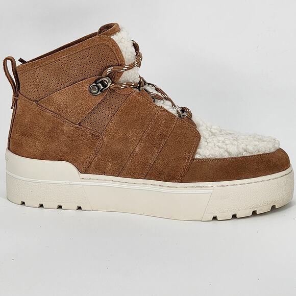 J/Slides Nell Faux Shearling Suede High-Top Platform Sneakers Women’s 8.5 - Picture 1 of 11